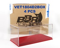 Vetrina in plexiglas con base in pelle grigia 1/18 BBR VET1803A1